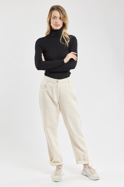 Polo neck T-shirt – wool and silk - Armor-lux - 4