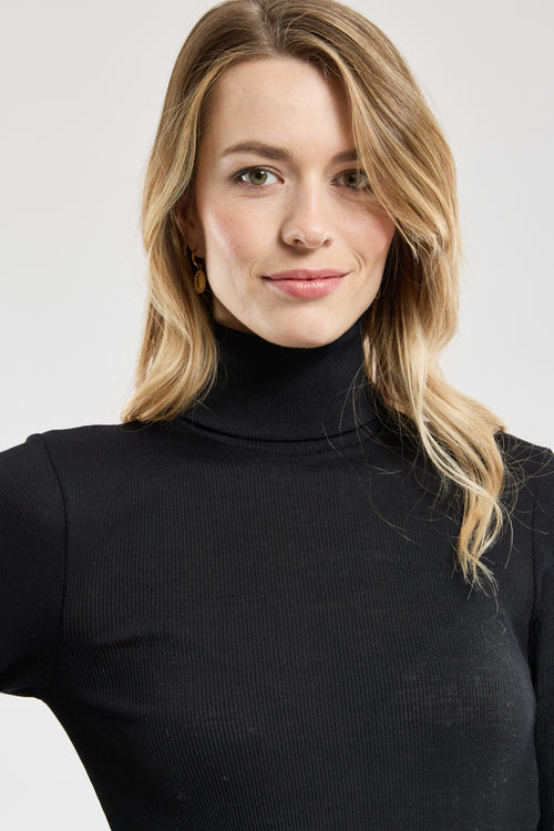 Polo neck T-shirt – wool and silk - Armor-lux - 2