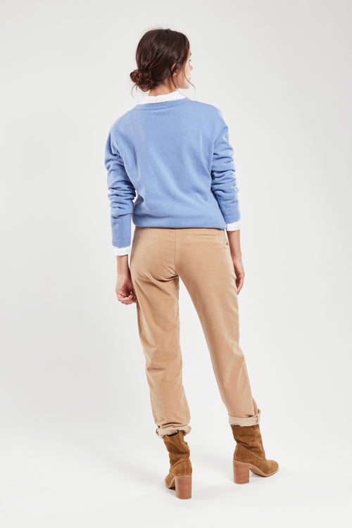 Hose mit geradem Schnitt – Samt - Armor-lux - 2