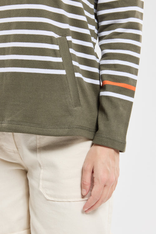 Sweat rayé à capuche - coton rustique - Armor-lux - 3