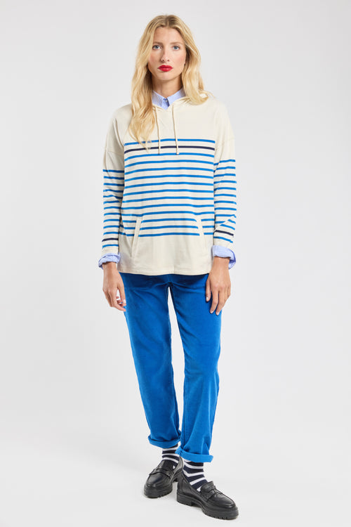 Sweat rayé à capuche - coton rustique - Armor-lux - 6