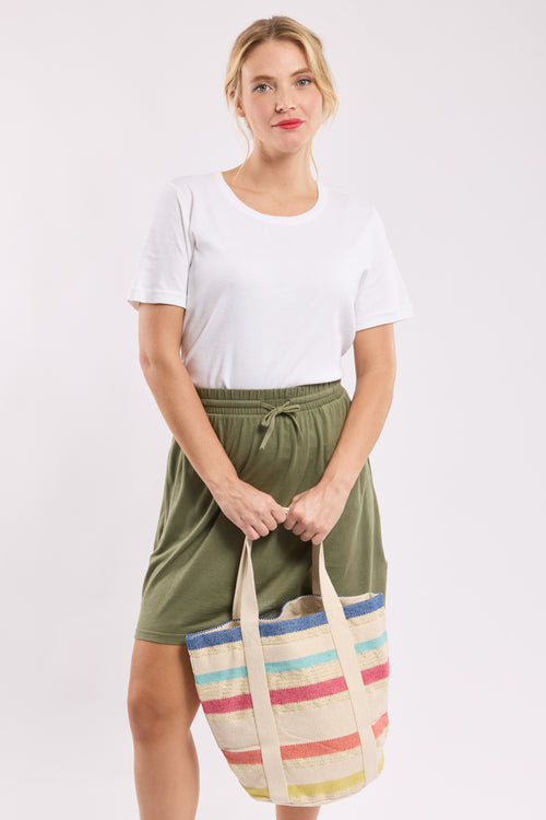 Striped tote bag — cotton - Armor-lux - 1