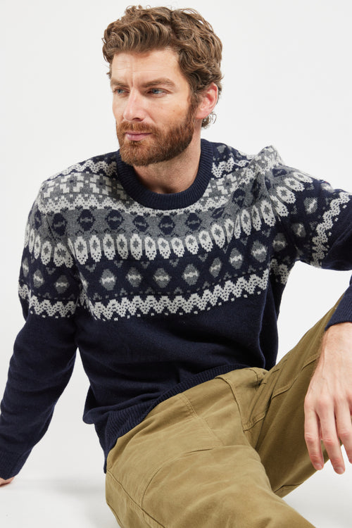 Pull jacquard - laine recyclée - Armor-lux - 5