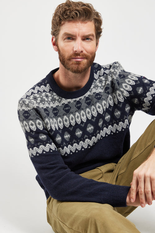 Pull jacquard - laine recyclée - Armor-lux - 1