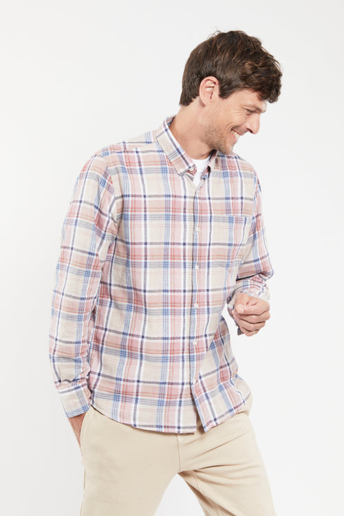 Chemise à carreaux - coton et lin - Armor-lux - 4