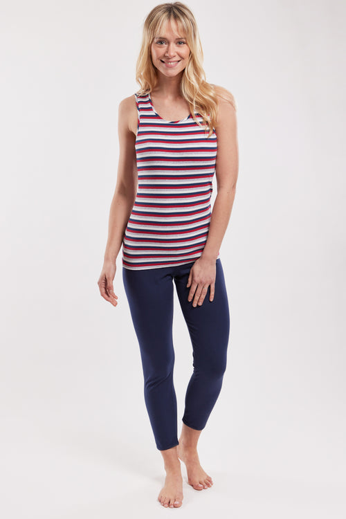 Striped loungewear vest top - cotton - Armor-lux - 3
