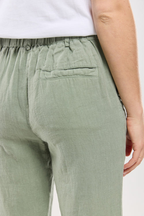 Caprihose mit elastischem Bund – Leinen - Armor-lux - 4