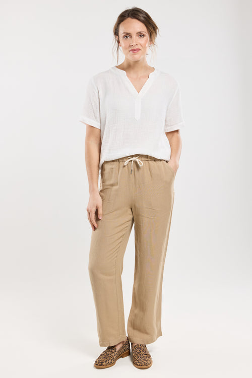 Weit geschnittene Hose – Leinen - Armor-lux - 1