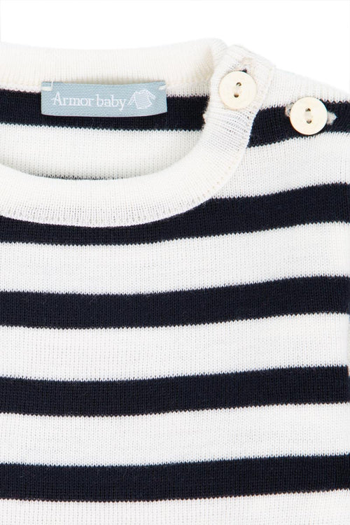 Pull marin rayé Briac Baby - laine - Armor-lux - 2