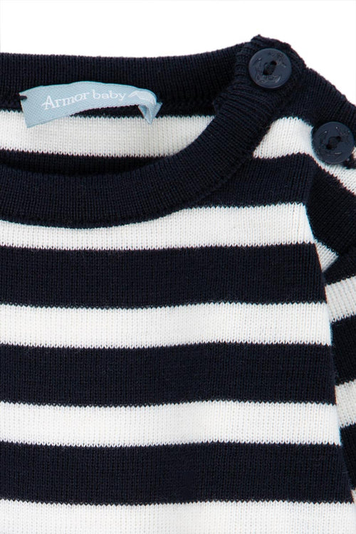 Pull marin rayé Briac Baby - laine Mérinos - Armor-lux - 2