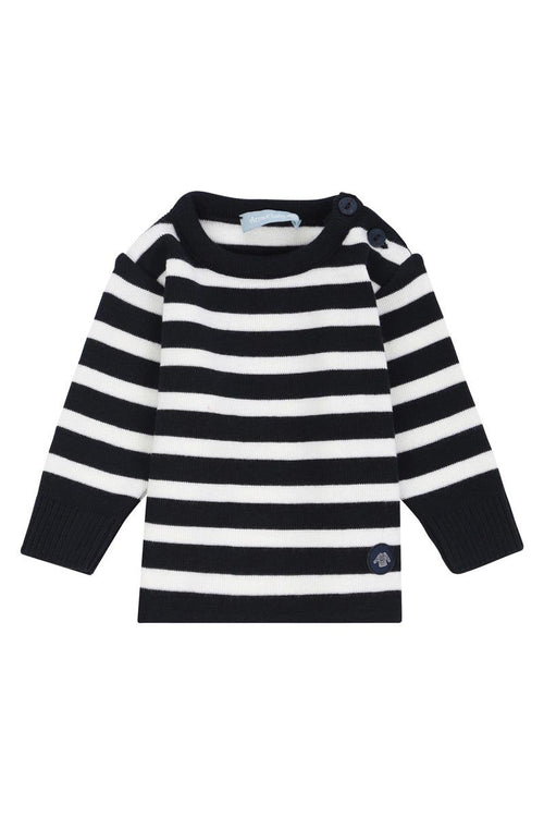 Pull marin rayé Briac Baby - laine Mérinos - Armor-lux - 1