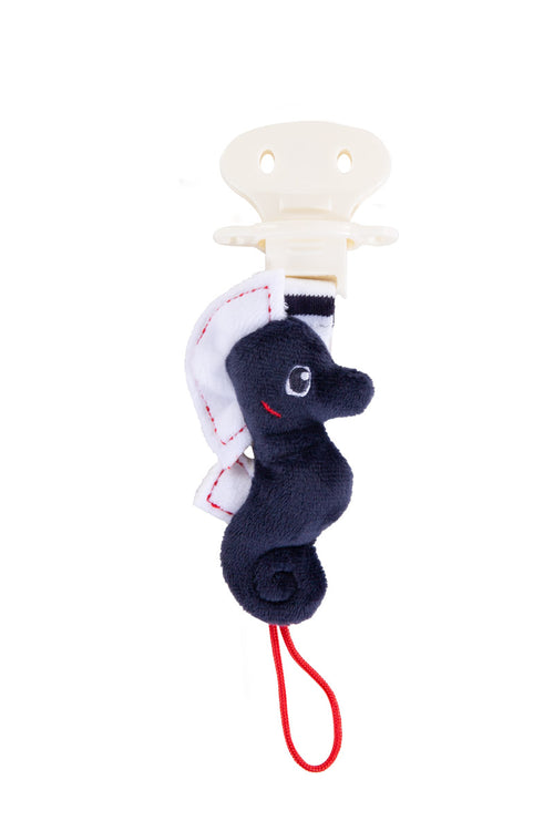 Sea horse pacifier clip - cotton and velvet - Armor-lux - 1