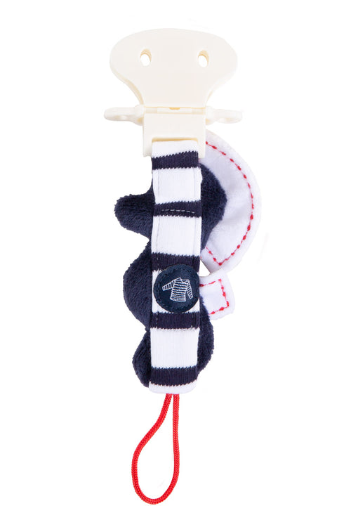 Sea horse pacifier clip - cotton and velvet - Armor-lux - 2