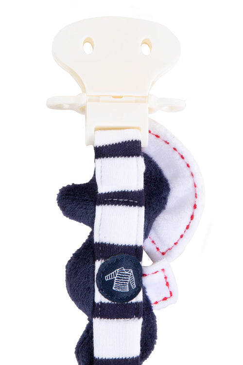 Sea horse pacifier clip - cotton and velvet - Armor-lux - 3
