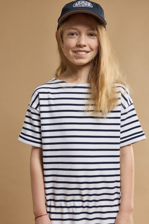 Gestreiftes Kleid KIDS – dicke Baumwolle - Armor-lux - 6