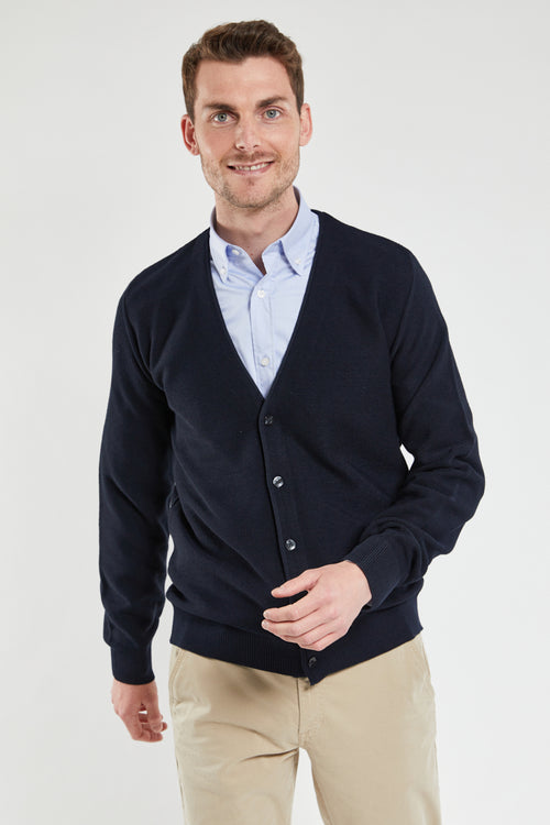 Bérac buttoned cardigan – merino wool and acrylic - Armor-lux - 1