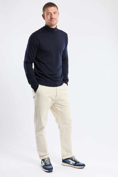 Pull col montant - laine mérinos - Armor-lux - 3