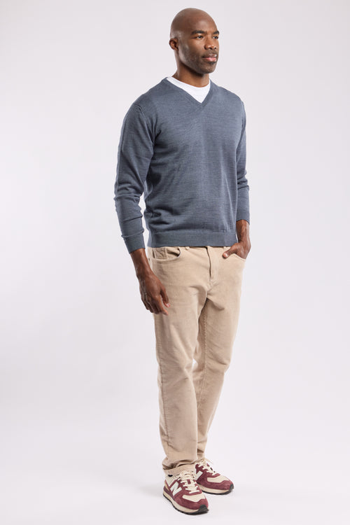 Pullover mit V-Ausschnitt Bérac – Merinowolle und Acryl - Armor-lux - 3