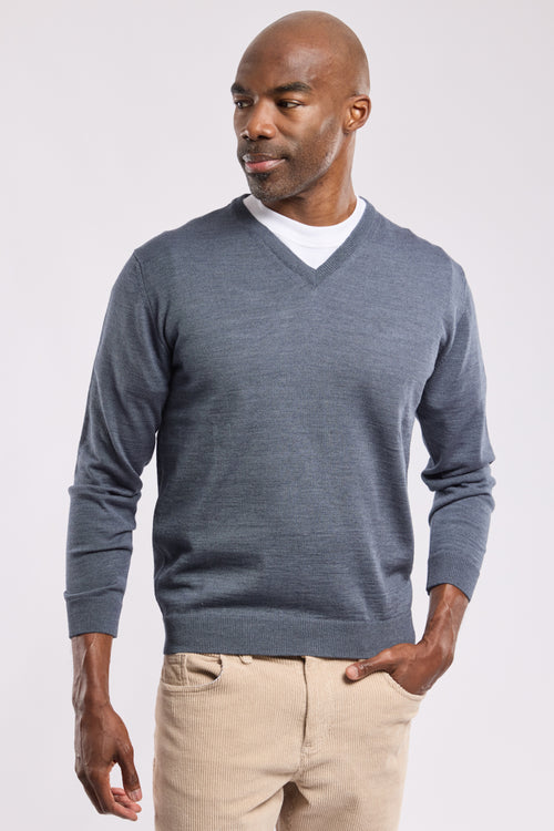 Pullover mit V-Ausschnitt Bérac – Merinowolle und Acryl - Armor-lux - 4