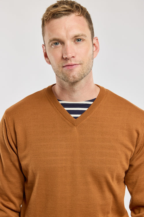 Pullover mit V-Ausschnitt – Merinowolle und Acryl - Armor-lux - 2