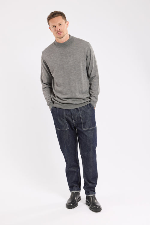 Pull col montant - laine mérinos et acrylique - Armor-lux - 3