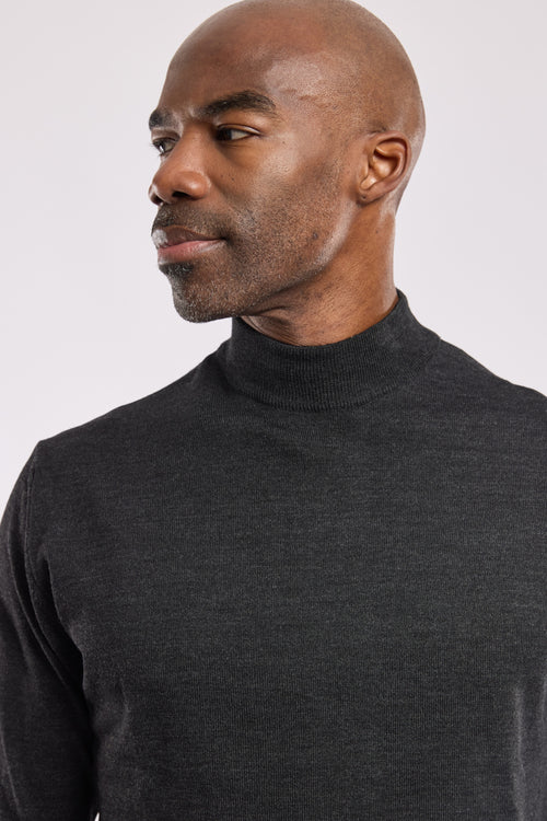 Pull uni col cheminée Bérac - laine mérinos - Armor-lux - 2