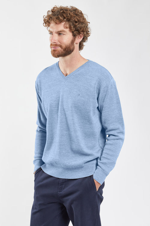 Pull col V - laine mérinos et acrylique - Armor-lux - 1