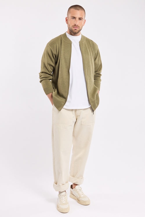 Gilet zippé - laine mérinos et acrylique - Armor-lux - 2