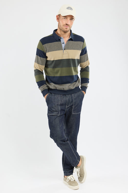 Gestreiftes Poloshirt mit langen Ärmeln - Armor-lux - 3
