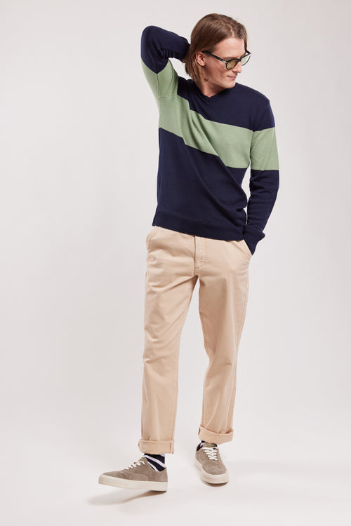 Pull bicolore - coton et acrylique - Armor-lux - 3