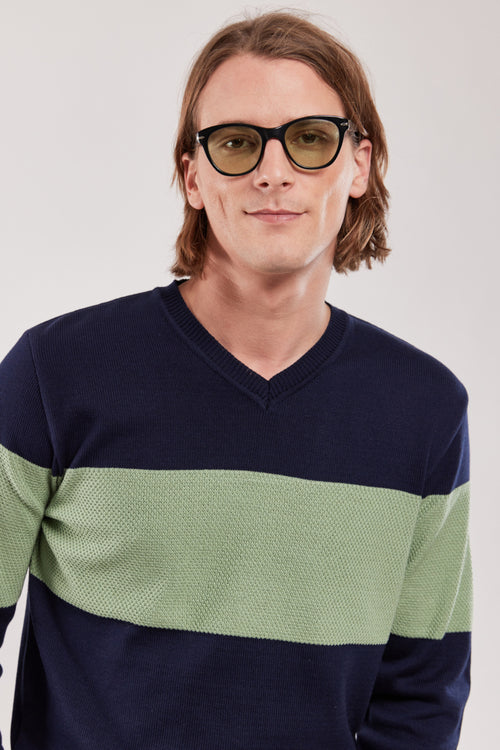 Pull bicolore - coton et acrylique - Armor-lux - 2