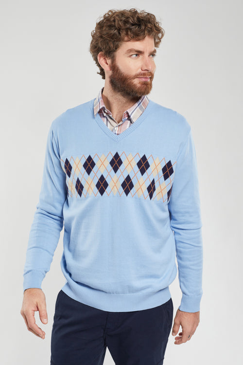 Pull motifs jacquards Bérac - coton - Armor-lux - 1