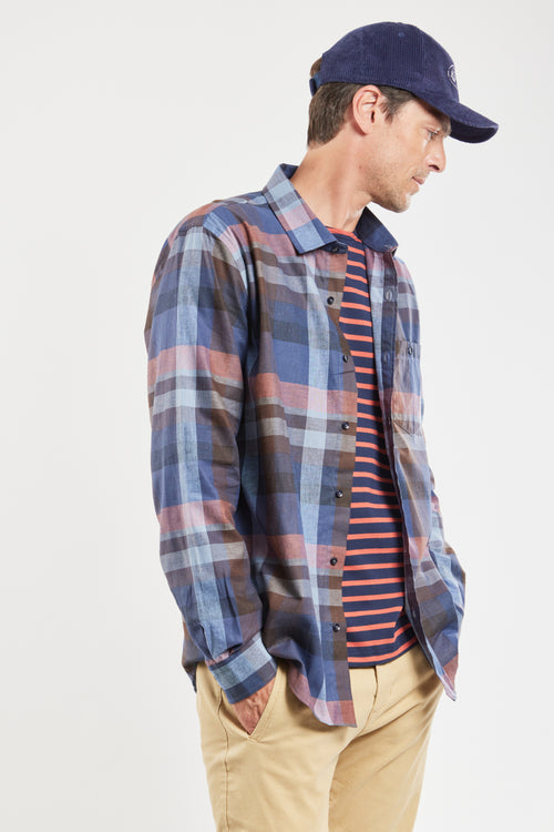 Chemise à carreaux confort - coton et lin - Armor-lux - 5