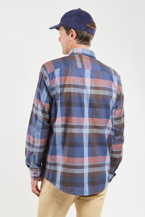 Chemise à carreaux confort - coton et lin - Armor-lux - 4