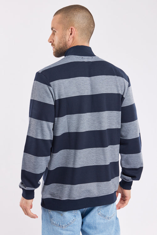 Sweat rayé col zippé - Armor-lux - 5