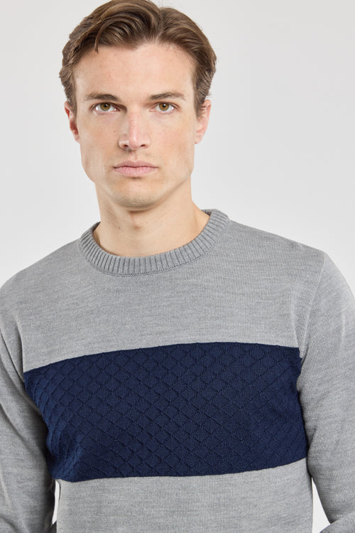 Pull empiècement fantaisie - laine - Armor-lux - 2