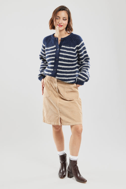 Cardigan rayé Carl - mohair - Armor-lux - 3