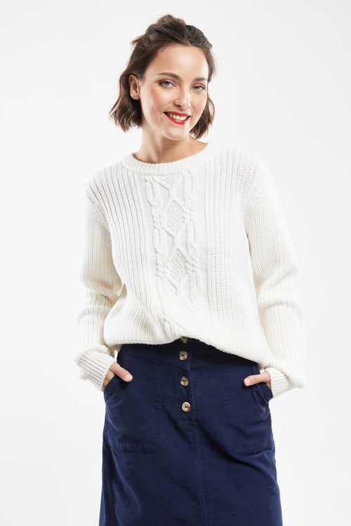 Pullover mit Zopfmuster Jill – Wolle - Armor-lux - 2