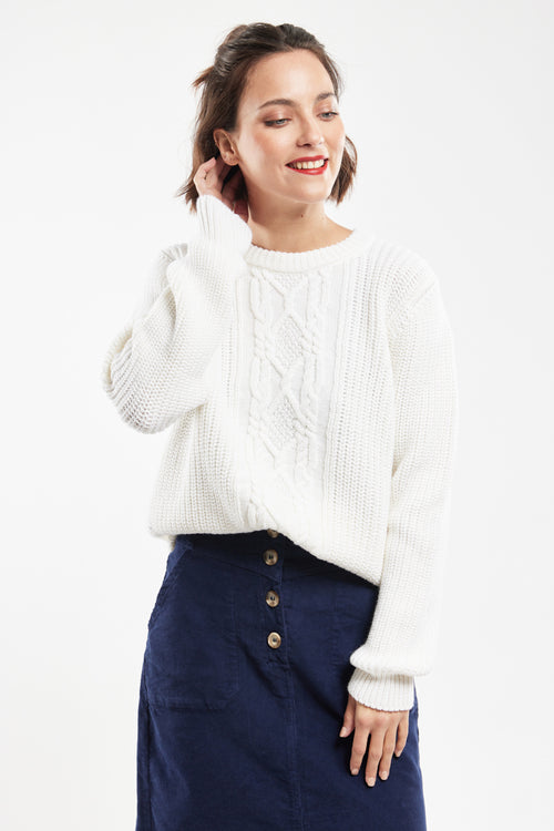 Pullover mit Zopfmuster Jill – Wolle - Armor-lux - 4