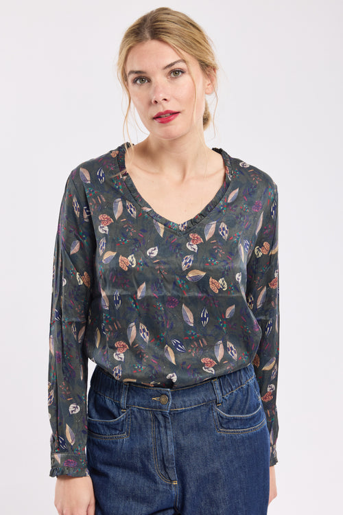 Bedruckte Bluse Nathalie – Cupro - Armor-lux - 4