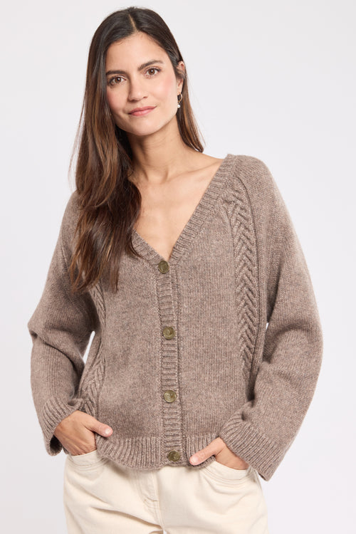 Cardigan boutonné Gaëlle - laine - Armor-lux - 1