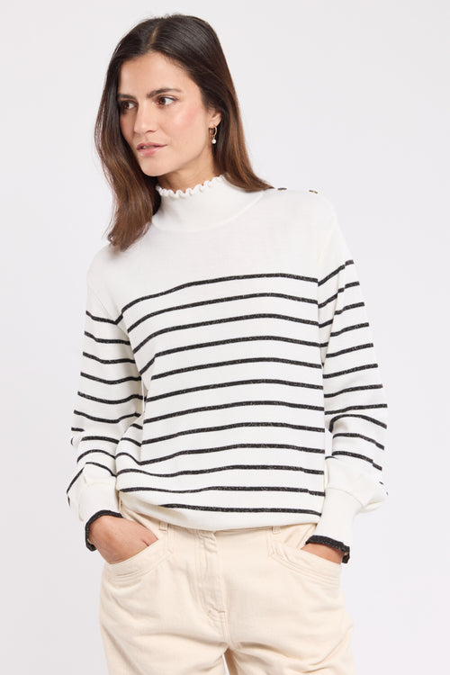 Noa striped jumper - merino wool - Armor-lux - 1