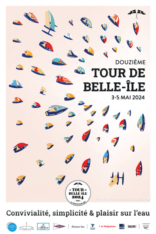 Affiche Tour de Belle-Ile - à plat - Armor-lux - 1
