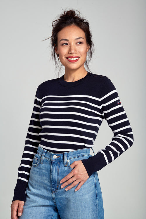 Striped fisherman jumper Briac - merino wool - Armor-lux - 1