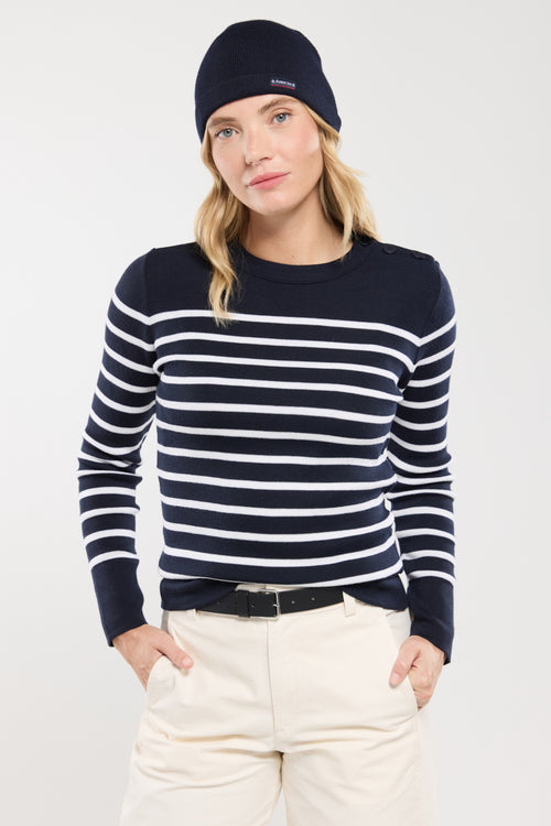 Pull marin rayé Briac - laine mérinos - Armor-lux - 4