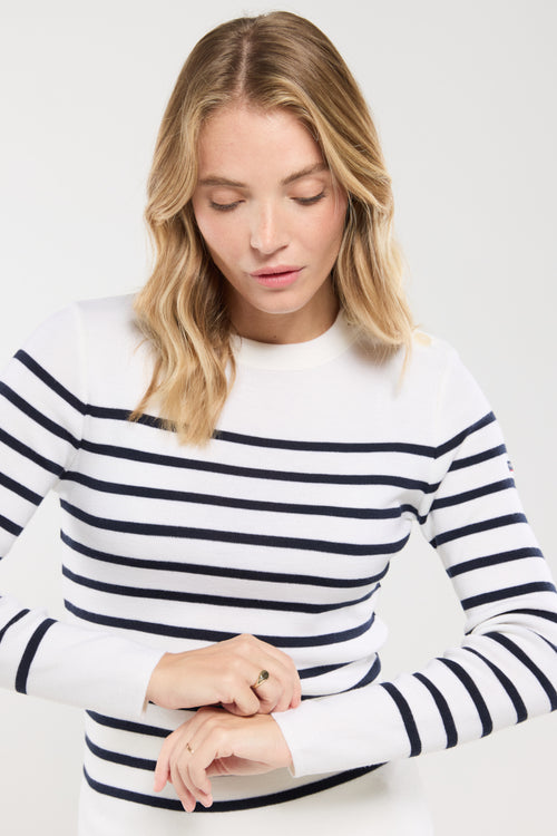 Pull marin rayé Briac - laine mérinos - Armor-lux - 6