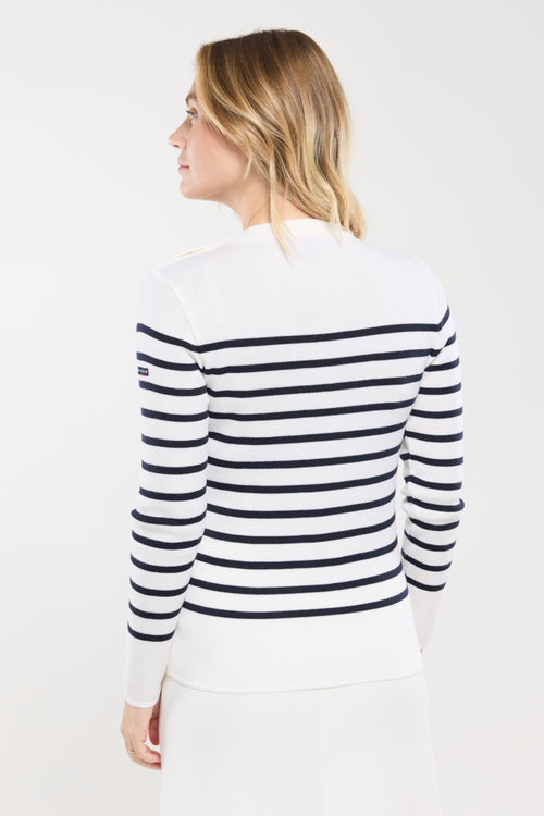 Pull marin rayé Briac - laine mérinos - Armor-lux - 5