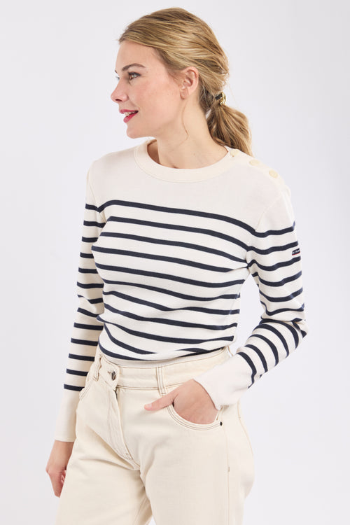 Pull marin rayé Briac - laine mérinos - Armor-lux - 4