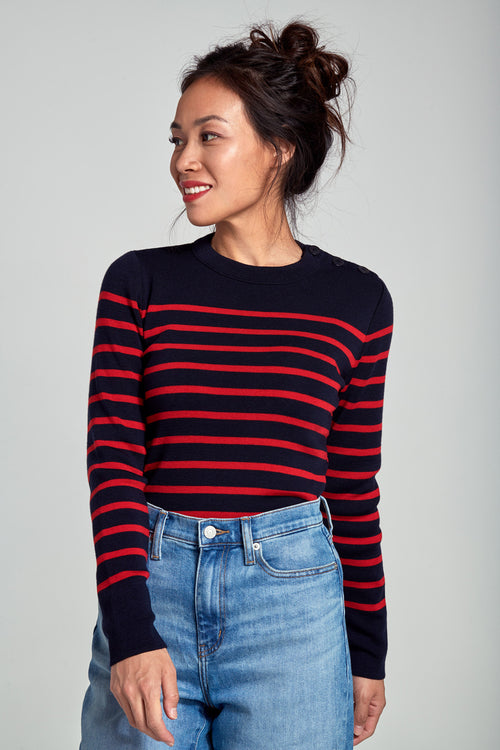 Pull marin rayé Briac - laine mérinos - Armor-lux - 3