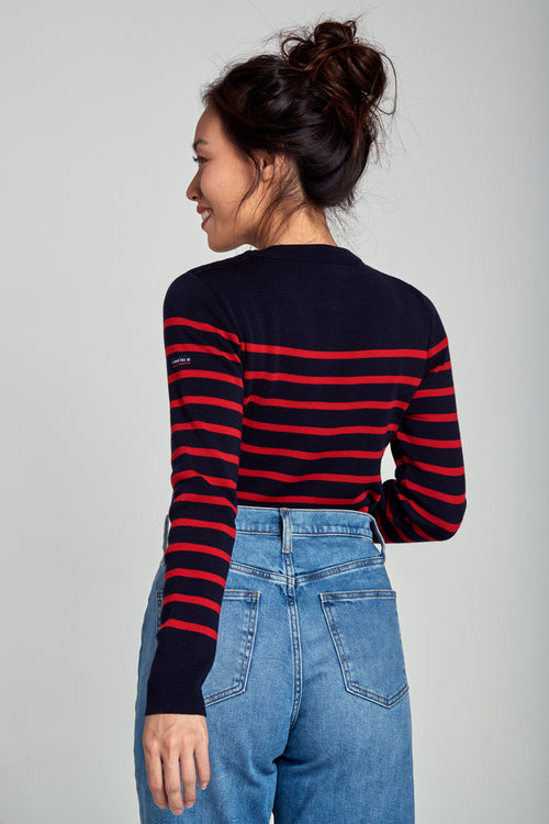 Pull marin rayé Briac - laine mérinos - Armor-lux - 2